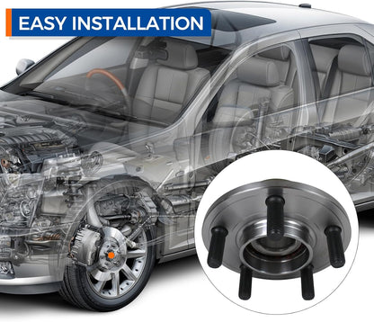 Front 513224 Wheel Hub & Bearing Assembly RWD Compatible with 2005-2011 Chrysler 300, 2005-2008 Dodge Magnum, 2006-2010 Charger, 2008-2010 Challenger