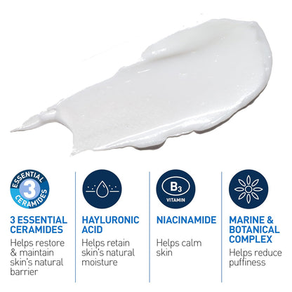 CeraVe Eye Repair Cream, Under Eye Cream For Puffiness And Bags Under Eyes, Hyaluronic Acid + Niacinamide + Marine Botanical Complex, Oil Free & Opthalmologist Tested