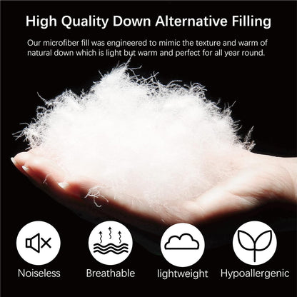 Seward Park Burgundy Wheat Lightweight Duvet Insert Soft Comforter Full Queen Size Down Alternative Fluffy Breathable Cooling Spring All Season Reversible Bed Quilted