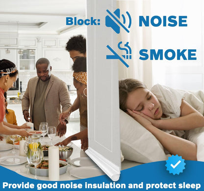 MAXTID Easy to Install Door Draft Stopper 32 Inch Door-Thresholds Under Door Seal Crack Sealer Door Bottom Seal Insulation Gap Blocker - Interior Front Door Sweep, Soundproof