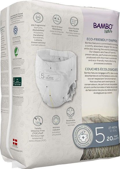 Bambo Nature Premium Training Pants - French/English Packaging, Size 5, 100 Count