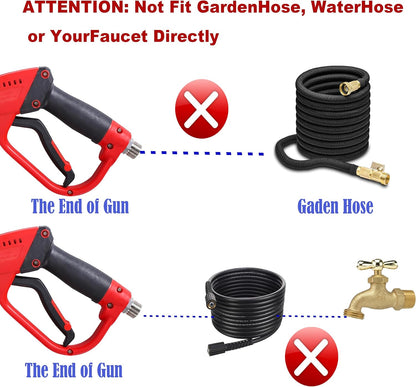 Tool Daily Deluxe Pressure Washer Gun, with Replacement Wand Extension, 5 Nozzle Tips, M22 Fitting, 40 Inch, 5000 PSI