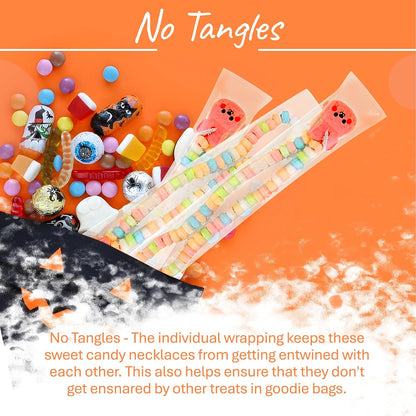 Fusion Select 36 Candy Necklace - Multi-Color Edible Jewelry for Birthday, Holiday, & Easter Party Favors, Goodie Bags, Kids' Gift Basket Fillers - Bulk Candy Beads, Stretchable String