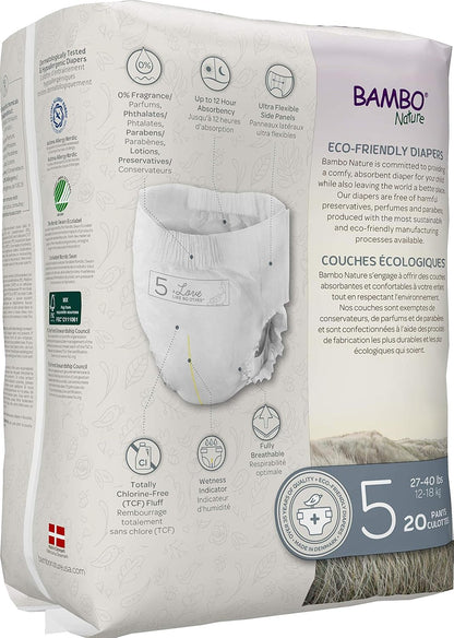 Bambo Nature Premium Training Pants - French/English Packaging, Size 5, 100 Count