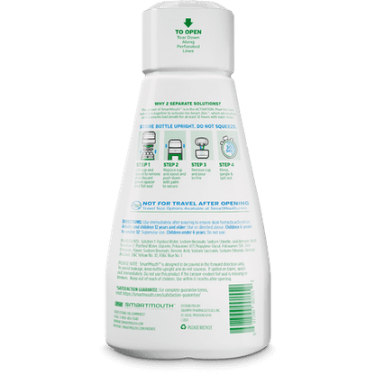 SmartMouth The Original Activated Dual-Solution Breath Rinse Mouthwash, Fresh Mint, 32 fl oz, Adult