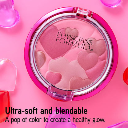Physicians Formula Happy Heart Glow & Mood Boosting Blush, Natural, Dermatologist Tested - Rose