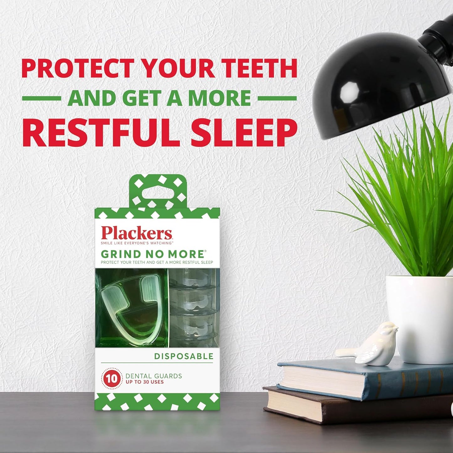 Plackers Grind No More Night Guard 16 Count & 10 Count, Nighttime Teeth Protection, Disposable Dental Guards