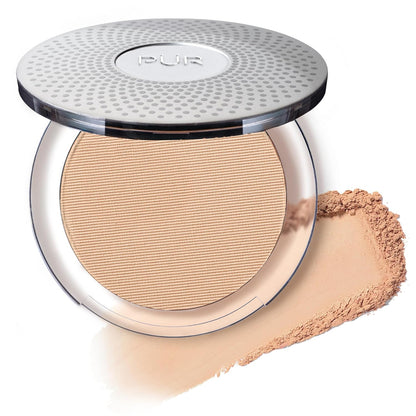 PUR Beauty 4-in-1 Pressed Mineral Makeup Powder Foundation with SPF 15 - Concealer & Finishing Compact Pressed Powder for Face - Buildable Medium to Full Coverage Foundation Powder