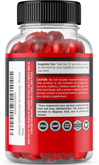 Keto ACV Gummies Advanced Weight Loss (1000mg) Gummy for Weight Loss - Support Healthy Digestion & Metabolism - Advanced Gummies - Delicious Apple Flavor - 1000mg (90 Count)