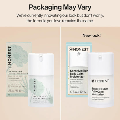 Honest Beauty The Daily Calm Lightweight Moisturizer for Sensitive Skin | Hyaluronic Acid + Calming Phyto-Blend | EWG Verified, Vegan + Cruelty Free | 1.7 fl oz