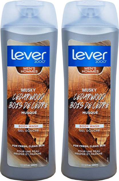 Lever 2000 Musky Cedarwood Body Wash for Men - 11.5 oz (340ml) - Fresh and Clean Skin with Bold Spices (2)