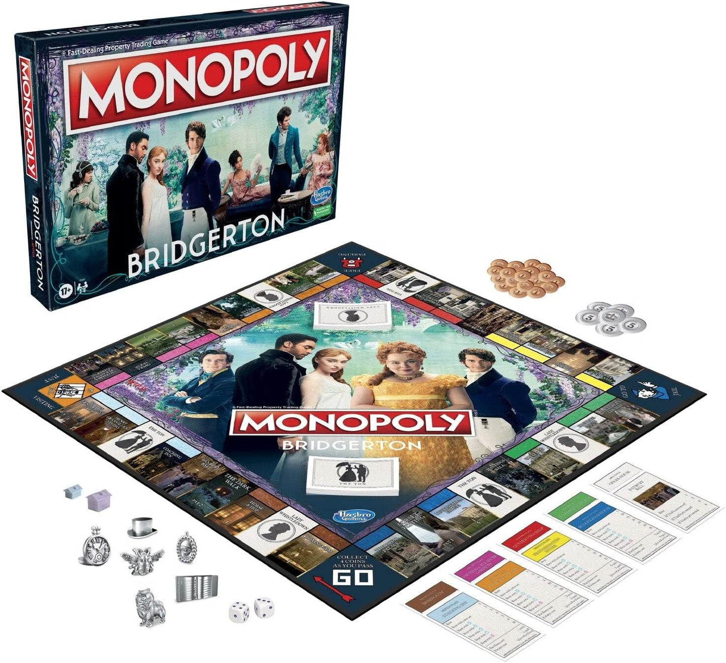 Hasbro Monopoly Bridgerton Edition, White.