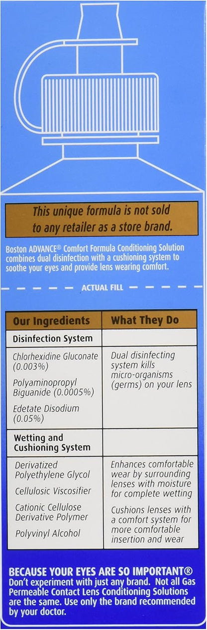 Bausch & Lomb Boston Advance Comfort Formula Conditioning Solution, 3.5 oz