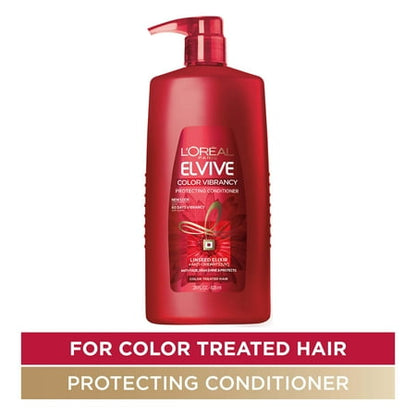 L'Oreal Elvive Color Vibrancy Protecting Conditioner with Linseed Elixir, 28 fl oz