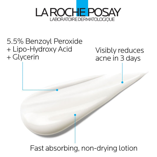 La Roche-Posay Effaclar Duo Dual Action Acne Treatment with Benzoyl Peroxide, 1.35 Ounces