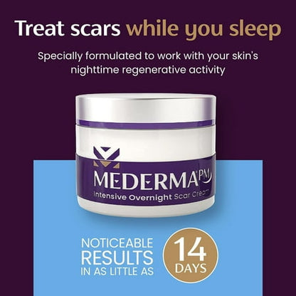 Mederma PM Powerful Night Scar Cream, Combined with Skin Regeneration Activities at Night, Clinically Proved to Make Scars Smaller and More Visible, 1.7 Oz (48G)