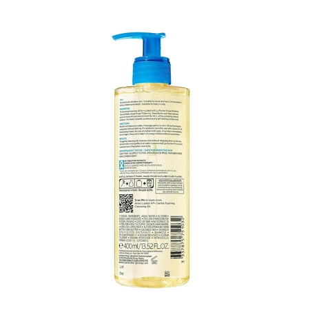 La Roche-Posay Lipikar AP+ Gentle Foaming Moisturizing Face and Body Cleansing Oil for Dry and Extra Dry Skin 13.52 fl oz. (400ml)