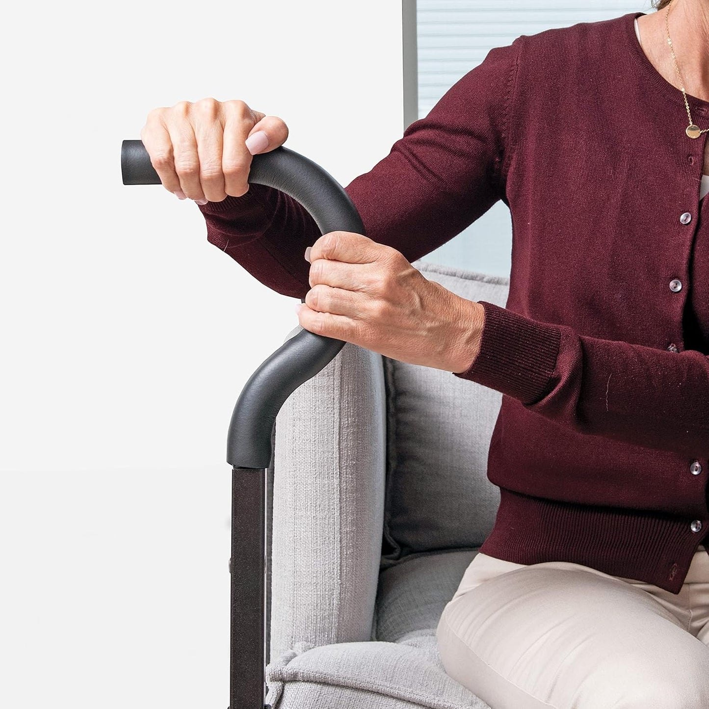 Able Life Universal Chair Cane, Stand Assist Aid for Elderly, Chair Lift Assistance Device for Seniors, Standing Mobility Aid and Support, Adjustable Couch Rail with Grab Bar, Handicapped Accessory