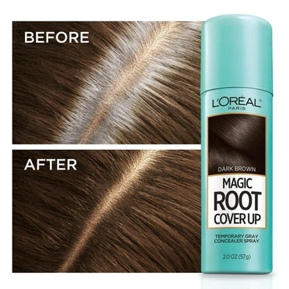 L'Oreal Paris Magic Root Cover Up, Temporary Gray Concealer Spray, Bright Red, Aerosol, 2 oz