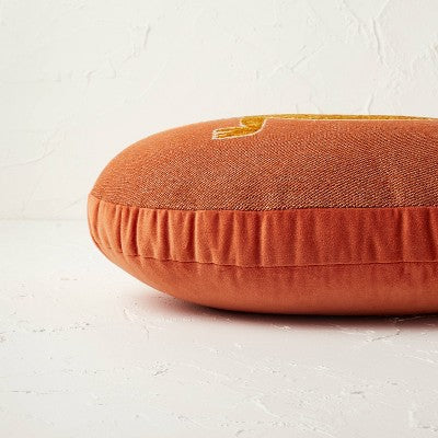 Oval Jungalow Lizard Decorative Throw Pillow Burnt Orange - Opalhouse™ designed with Jungalow™: Indoor Jacquard Accent Pillow