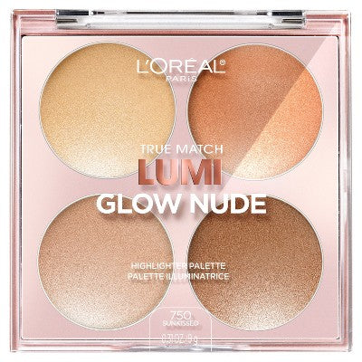 Loreal Paris True Match Lumi Glow Nude Highlighter Palette - Sunkissed - 0.26oz