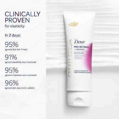 Dove Cream Serum Pro-Retinol and Firming with Collagen Peptides and Niacinamide Body Lotion - 8oz