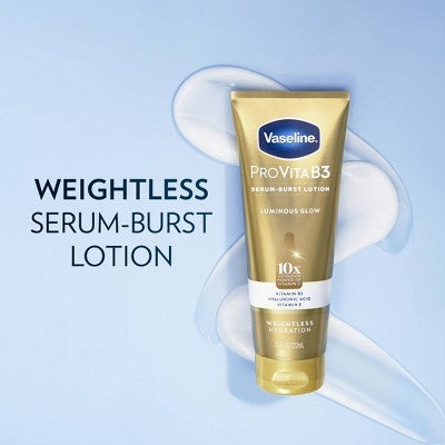 Vaseline Pro VitaB3 Serum Burst Lotion Luminous Glow - 10x Antioxidant Power of Vitamin C - 7.5 fl oz