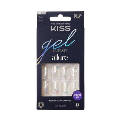 KISS Products Gel Fantasy Allure Fake Nails - How Dazzling - 31ct