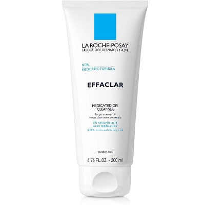 La Roche Posay Effaclar Medicated Gel Salicylic Acid Face Cleanser for Acne Prone Skin - 6.76 fl oz