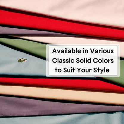 Lacoste Percale Cotton Solid Sheet Set - Queen - Allure Blue