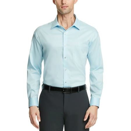 Van Heusen Men's Regular Fit Ultraflex Dress Shirt Blue Size 34X35