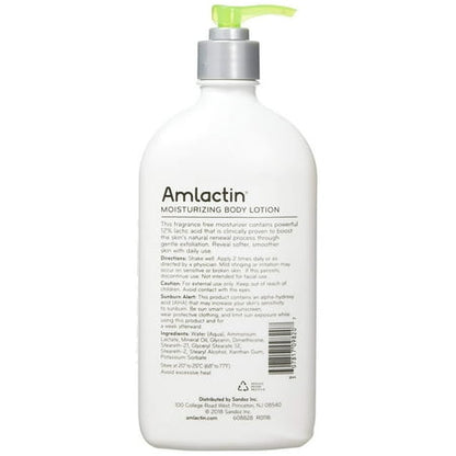AmLactin Alpha-Hydroxy Therapy Moisturizing Body Lotion for Dry Skin, 20 Ounces