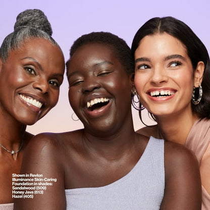 Revlon Illuminance Skin-Caring Liquid Foundation, Hyaluronic Acid, Hydrating and Nourishing Formula with Medium Coverage, 305 Medium Sand, 1 fl oz.