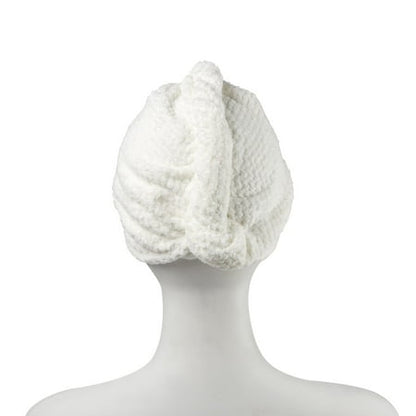 Conair Microfiber Hair Towel with Bow, White, 1 Count