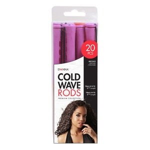 Donna Traditional Cold Wave Rods w/ Rubber Band, Orange/Orchid, 20 count
