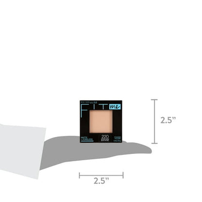 Maybelline Fit Me Matte Poreless Pressed Face Powder Makeup, Natural Beige, 0.29 oz