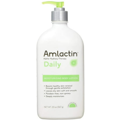 AmLactin Alpha-Hydroxy Therapy Moisturizing Body Lotion for Dry Skin, 20 Ounces