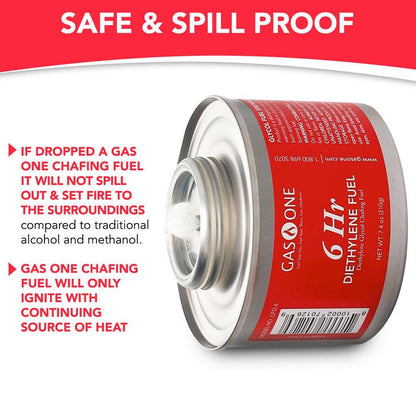 12-piece 6-Hr Cooking Fuel Wick Safe Chafing Fuel Lid Opener for Chafing Dish