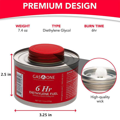 12-piece 6-Hr Cooking Fuel Wick Safe Chafing Fuel Lid Opener for Chafing Dish