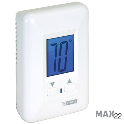 Electronic Line Voltage Single Pole Thermostat Non Programmable 208/240-Volt 22 Amp