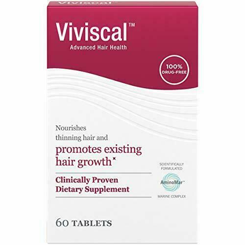 Viviscal Hair Growth Supplements for Women to Grow Thicker, Fuller Hair, Clinically Proven with Proprietary Collagen Complex, 60 Count (Pack of 1), 1 Month Supply