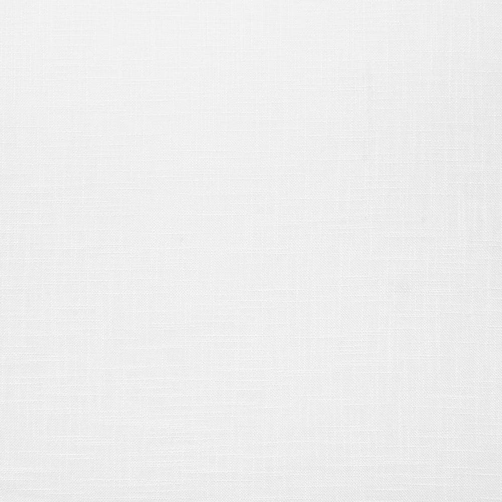 Bella Winter White Solid Sheer Hidden Tab / Rod Pocket Curtain, 54 in. W x 84 in. L (Set of 2)